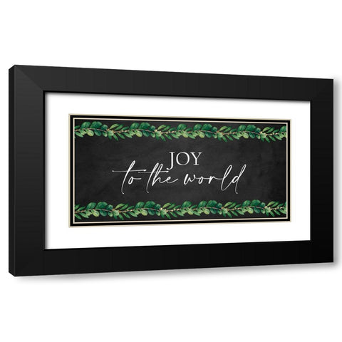 Joy To The World Black Modern Wood Framed Art Print with Double Matting by Allen, Kimberly
