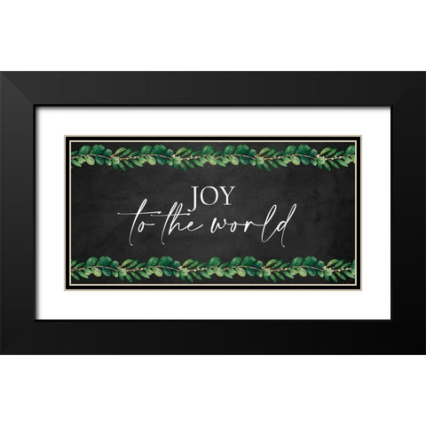 Joy To The World Black Modern Wood Framed Art Print with Double Matting by Allen, Kimberly