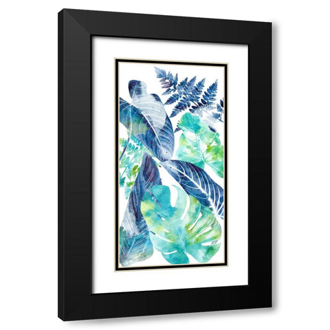 Watercolor Palm Panel 1 Black Modern Wood Framed Art Print with Double Matting by Allen, Kimberly