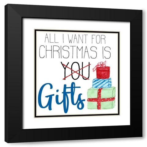Christmas Time 4 Black Modern Wood Framed Art Print with Double Matting by Allen, Kimberly