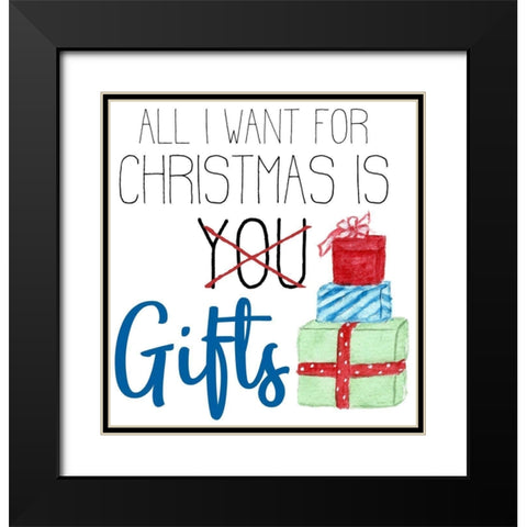 Christmas Time 4 Black Modern Wood Framed Art Print with Double Matting by Allen, Kimberly