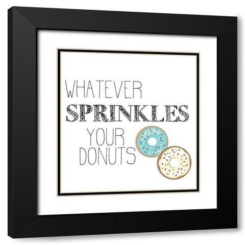 Donut 3 Black Modern Wood Framed Art Print with Double Matting by Kimberly, Allen