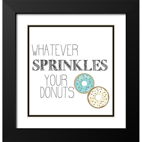 Donut 3 Black Modern Wood Framed Art Print with Double Matting by Kimberly, Allen