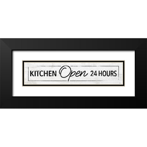 Kitchen 24 Hours Black Modern Wood Framed Art Print with Double Matting by Koetsier, Albert