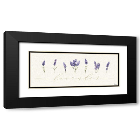 Lavender Black Modern Wood Framed Art Print with Double Matting by Louise, Gigi