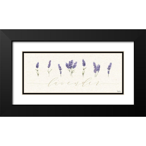 Lavender Black Modern Wood Framed Art Print with Double Matting by Louise, Gigi