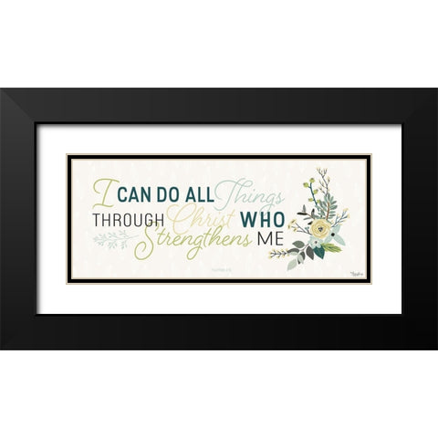 All Things Black Modern Wood Framed Art Print with Double Matting by Louise, Gigi