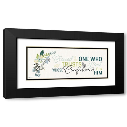 Blessed One Black Modern Wood Framed Art Print with Double Matting by Louise, Gigi