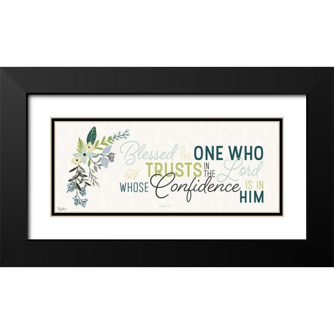 Blessed One Black Modern Wood Framed Art Print with Double Matting by Louise, Gigi