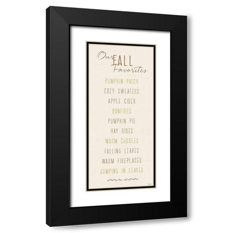 Our Fall Favorites Black Modern Wood Framed Art Print with Double Matting by Louise, Gigi