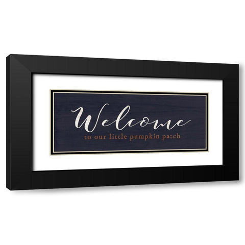 Welcome Pumpkin Patch 2 Black Modern Wood Framed Art Print with Double Matting by Louise, Gigi