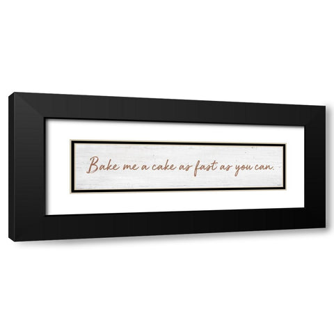 Bake Cake Black Modern Wood Framed Art Print with Double Matting by Louise, Gigi