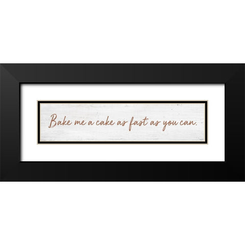 Bake Cake Black Modern Wood Framed Art Print with Double Matting by Louise, Gigi