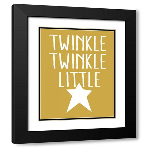 Twinkle Twinkle 2 Black Modern Wood Framed Art Print with Double Matting by Louise, Gigi