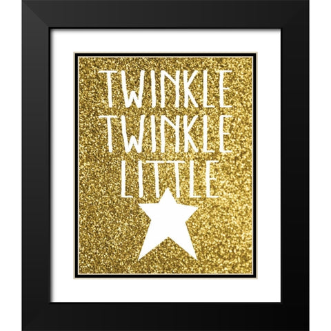 Twinkle Twinkle Black Modern Wood Framed Art Print with Double Matting by Louise, Gigi