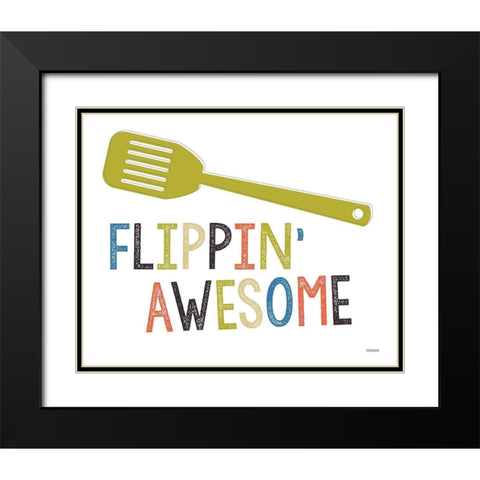 Flippin Awesome Black Modern Wood Framed Art Print with Double Matting by Louise, Gigi