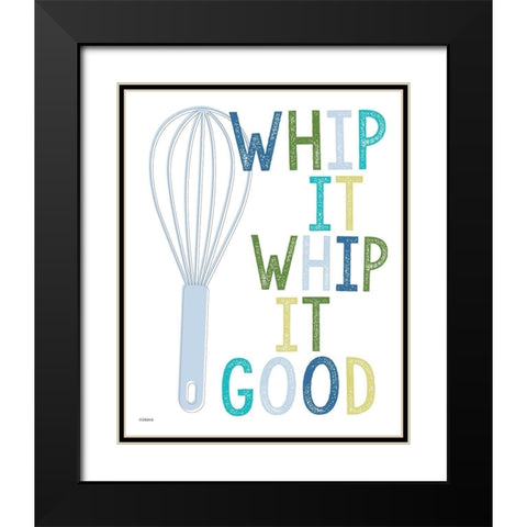 Whip It Good Black Modern Wood Framed Art Print with Double Matting by Louise, Gigi