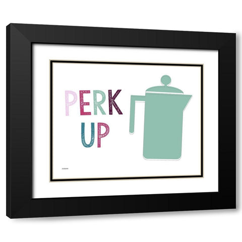 Perk Up Black Modern Wood Framed Art Print with Double Matting by Louise, Gigi