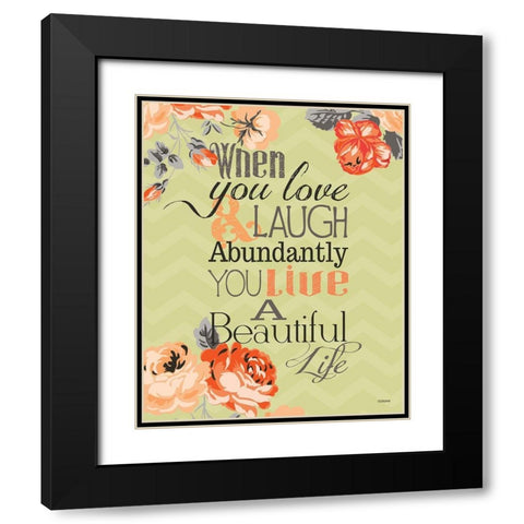 Beautiful Life Black Modern Wood Framed Art Print with Double Matting by Louise, Gigi