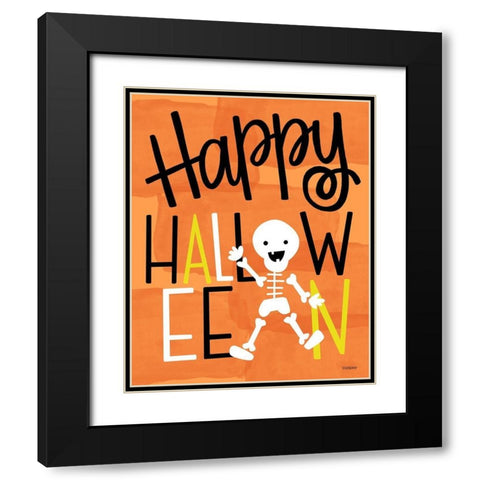 Skeleton Black Modern Wood Framed Art Print with Double Matting by Louise, Gigi