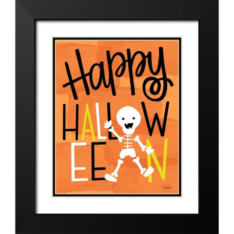 Skeleton Black Modern Wood Framed Art Print with Double Matting by Louise, Gigi