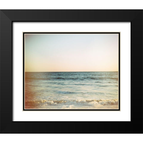 Adventure Begins Ocean Black Modern Wood Framed Art Print with Double Matting by Louise, Gigi