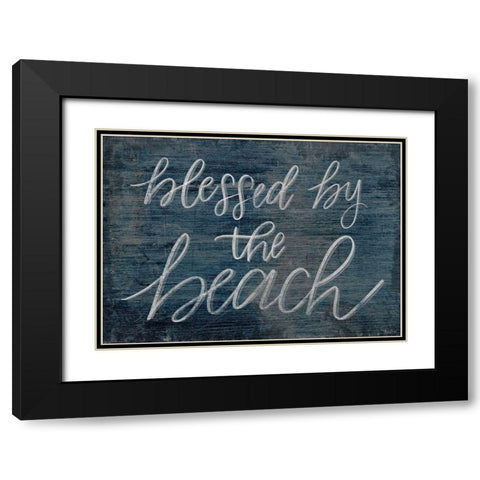 Blessed Beach Black Modern Wood Framed Art Print with Double Matting by Louise, Gigi