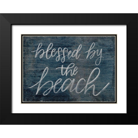 Blessed Beach Black Modern Wood Framed Art Print with Double Matting by Louise, Gigi