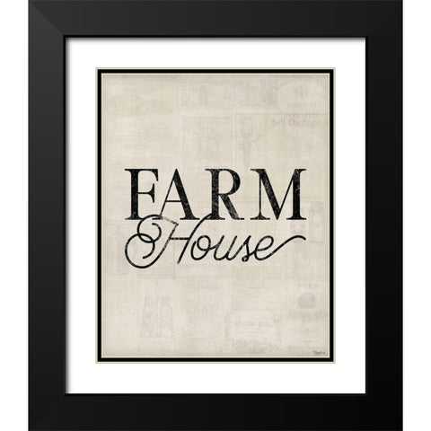 Farm House Black Modern Wood Framed Art Print with Double Matting by Louise, Gigi