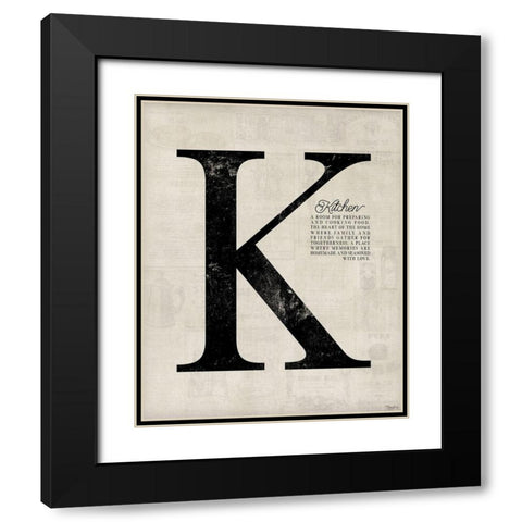 Kitchen Black Modern Wood Framed Art Print with Double Matting by Louise, Gigi