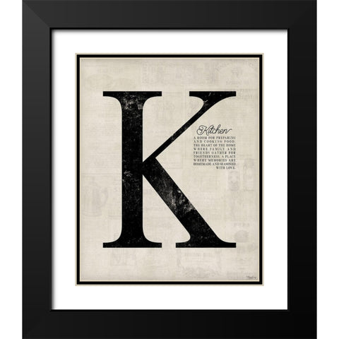 Kitchen Black Modern Wood Framed Art Print with Double Matting by Louise, Gigi