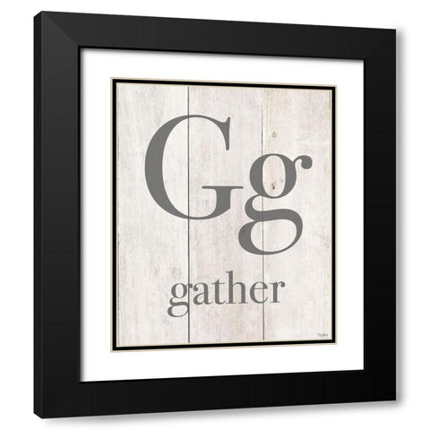 Gather Black Modern Wood Framed Art Print with Double Matting by Louise, Gigi