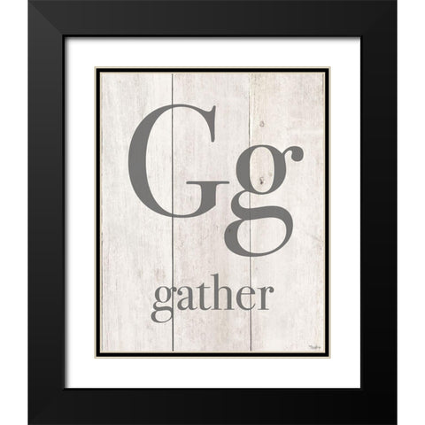 Gather Black Modern Wood Framed Art Print with Double Matting by Louise, Gigi