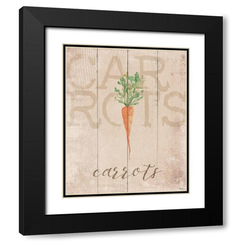 Carrots Black Modern Wood Framed Art Print with Double Matting by Louise, Gigi