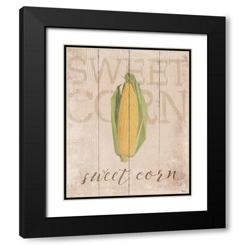 Sweet Corn Black Modern Wood Framed Art Print with Double Matting by Louise, Gigi