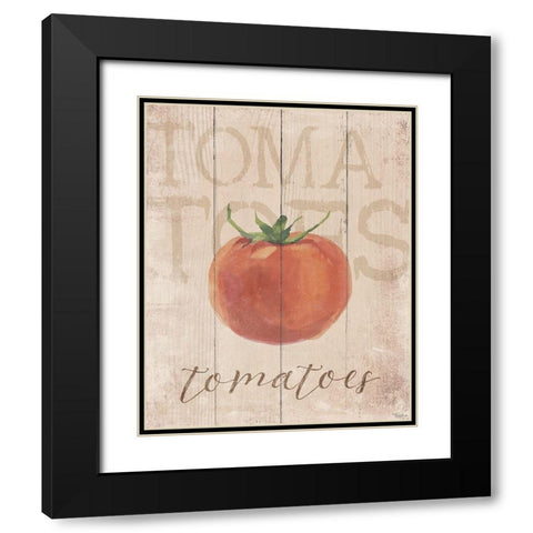 Tomatoes Black Modern Wood Framed Art Print with Double Matting by Louise, Gigi