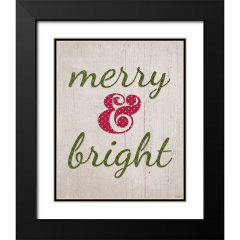 Merry Bright Black Modern Wood Framed Art Print with Double Matting by Louise, Gigi