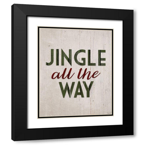 Jingle Way Black Modern Wood Framed Art Print with Double Matting by Louise, Gigi