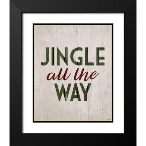 Jingle Way Black Modern Wood Framed Art Print with Double Matting by Louise, Gigi