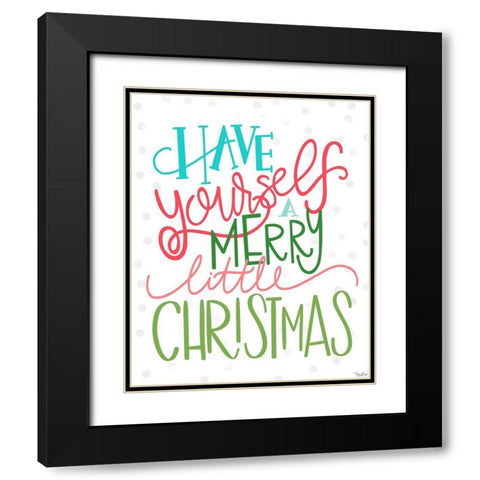 Merry Little Black Modern Wood Framed Art Print with Double Matting by Louise, Gigi