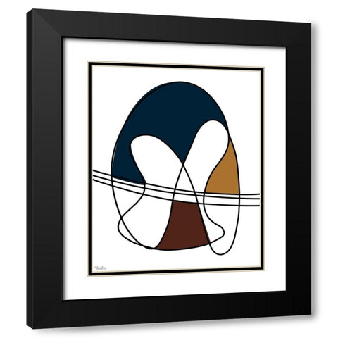Abstract Tribeca 2 Black Modern Wood Framed Art Print with Double Matting by Louise, Gigi