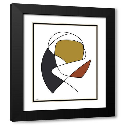 Abstract Tribeca 3 Black Modern Wood Framed Art Print with Double Matting by Louise, Gigi