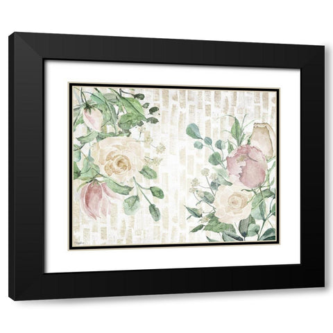 Neutral Flower Black Modern Wood Framed Art Print with Double Matting by Louise, Gigi