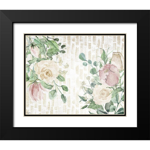 Neutral Flower Black Modern Wood Framed Art Print with Double Matting by Louise, Gigi