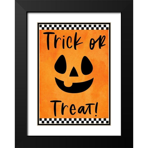 Tric Treat Jack Flag Black Modern Wood Framed Art Print with Double Matting by Louise, Gigi