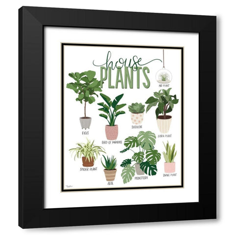 House Plants Black Modern Wood Framed Art Print with Double Matting by Louise, Gigi