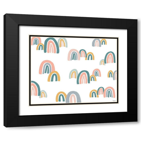 Rainbows Black Modern Wood Framed Art Print with Double Matting by Louise, Gigi