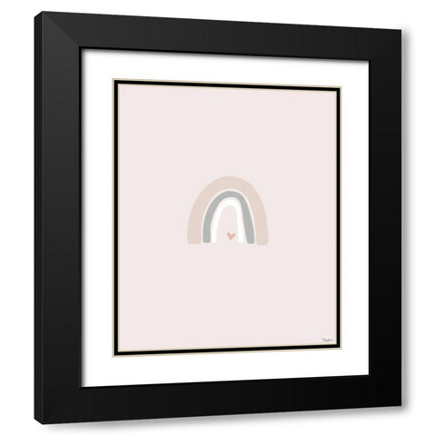 Rose Grey Rainbow Black Modern Wood Framed Art Print with Double Matting by Louise, Gigi