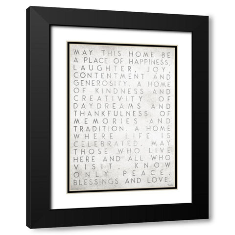 May This Home Black Modern Wood Framed Art Print with Double Matting by Louise, Gigi