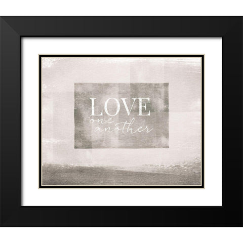 Love One Another Black Modern Wood Framed Art Print with Double Matting by Louise, Gigi